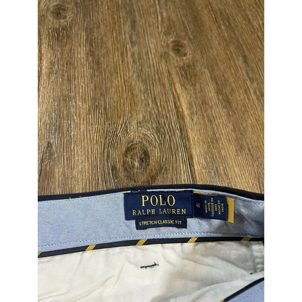 Polo Ralph Lauren Men's 40 Stretch Classic Fit Blue Chino Shorts 9